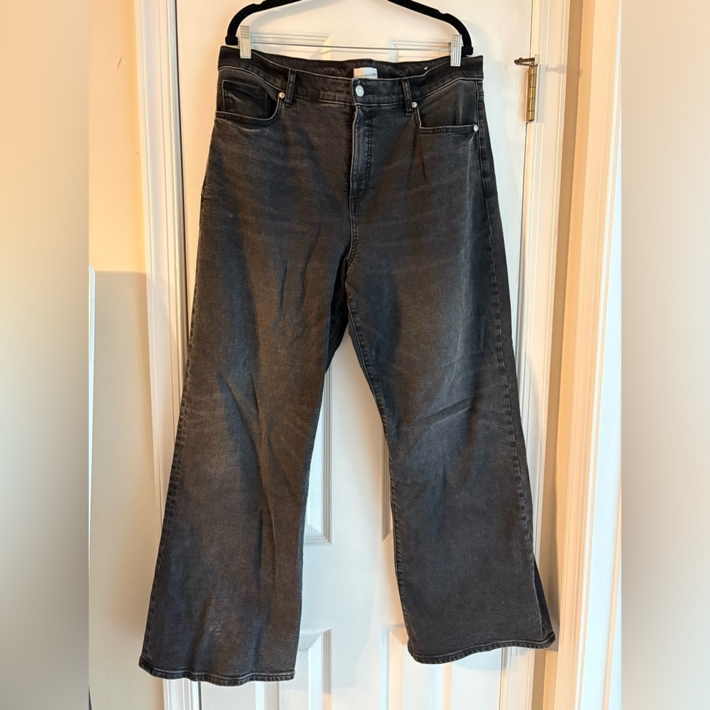 LOFT Dark Gray Flare Jeans